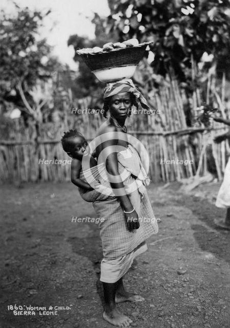 Woman and child, Sierra Leone, 20th century. Artist: Unknown