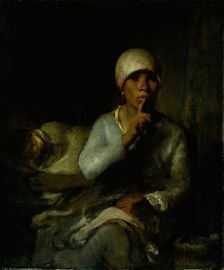 Woman and Child (Silence), 1855/60. Creator: Jean Francois Millet