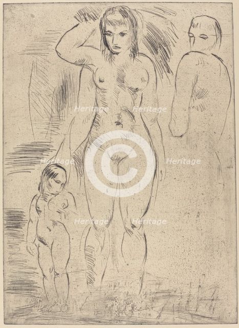 Woman and Child (Weib und Kind), 1914. Creator: Wilhelm Lehmbruck.