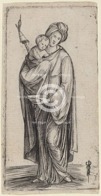 Woman and Child with Distaff. Creator: Jacopo de' Barbari.