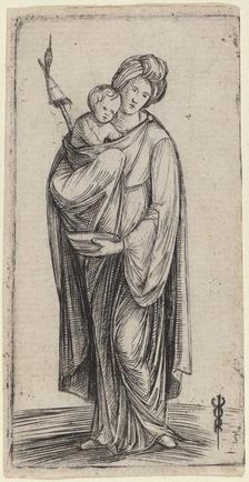 Woman and Child with Distaff. Creator: Jacopo de Barbari