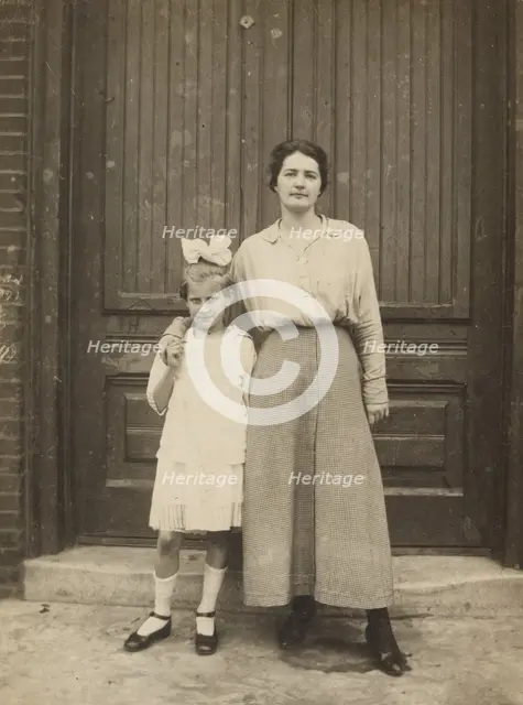 Woman and girl, about 1913-1919. Creator: John Frank Keith.