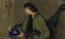 Woman and Peacock, ca. 1900. Creator: Alice Pike Barney
