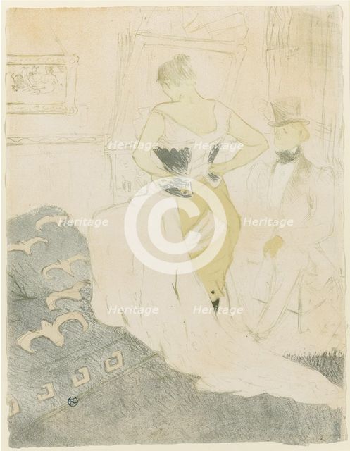 Woman Adjusting Her Corset, 1896. Artist: Toulouse-Lautrec, Henri, de (1864-1901)