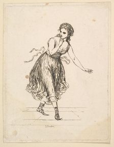 Woman Alone, from the series The Dancing Pair Vigano.n.d. Creator: Johann Gottfried Schadow