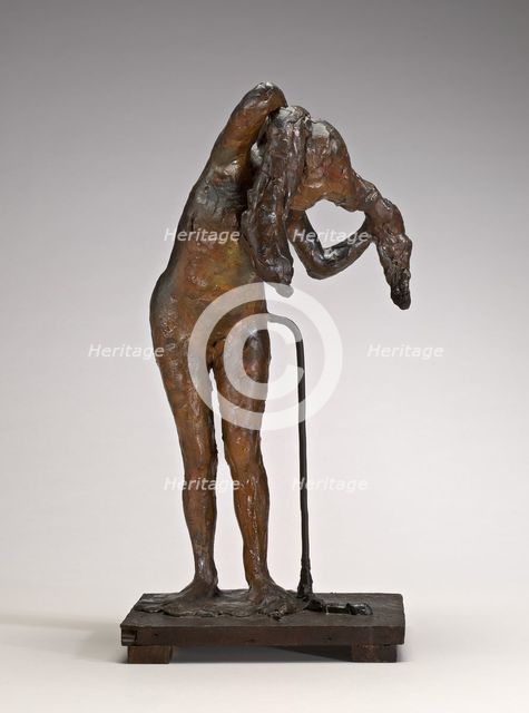 Woman Arranging Her Hair, possibly late 1880s/1890s. Creator: Edgar Degas.