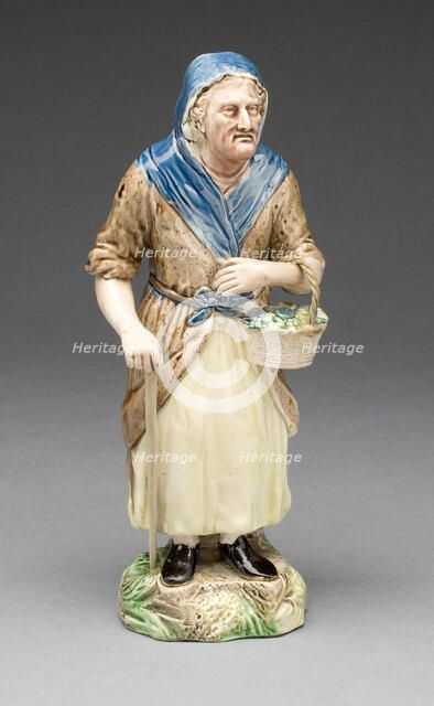 Woman as Old Age, Burslem, c. 1787. Creators: Ralph Wood the Elder , Enoch Wood.