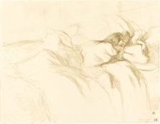 Woman Asleep (Femme couchée), 1896. Creator: Henri de Toulouse-Lautrec