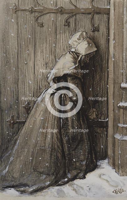 Woman at Church Door, c1860. Creator: George Henry Boughton.