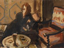 Woman at a Table, 1931. Creator: Oskari Paatela