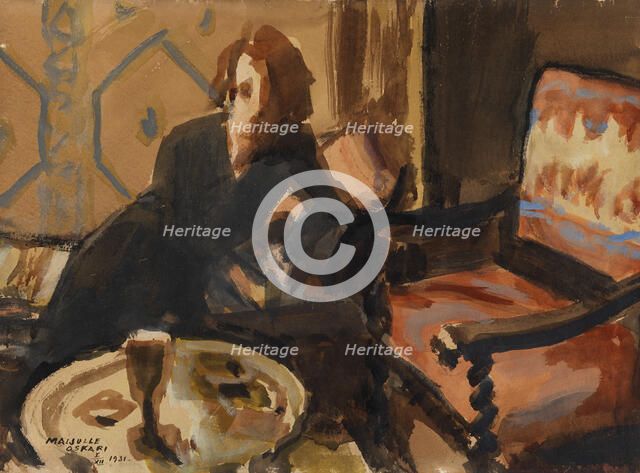 Woman at a Table, 1931. Creator: Oskari Paatela.