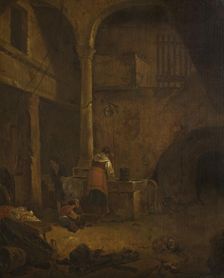 Woman at a Well in an Italian Farmhouse, c1660s. Creator: Unknown