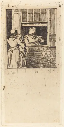 Woman at a Window, Reading a Letter, c. 1813. Creator: David Wilkie