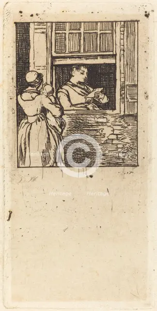 Woman at a Window, Reading a Letter, c. 1813. Creator: David Wilkie.