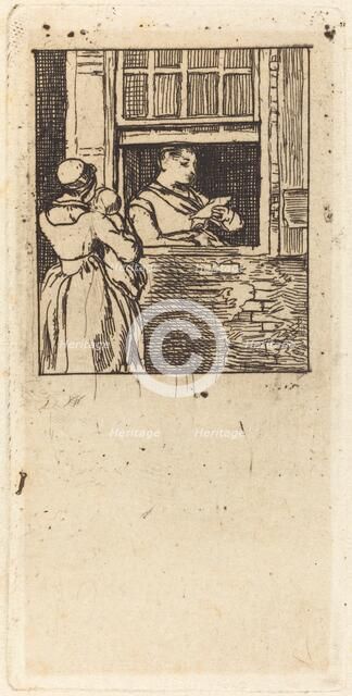 Woman at a Window, Reading a Letter, c. 1813. Creator: David Wilkie.