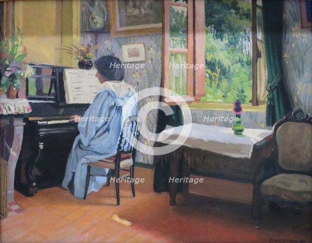 Woman at a Piano, 1904. Creator: Felix Vallotton.
