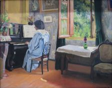 Woman at a Piano, 1904. Creator: Felix Vallotton
