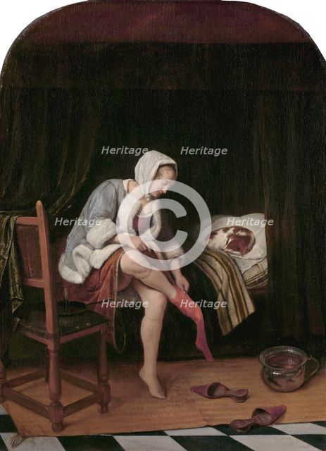 Woman at her toilet. Artist: Steen, Jan Havicksz (1626-1679)