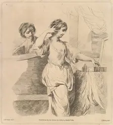 Woman at Her Toilet, March 1, 1780. Creator: Charles Reuben Ryley