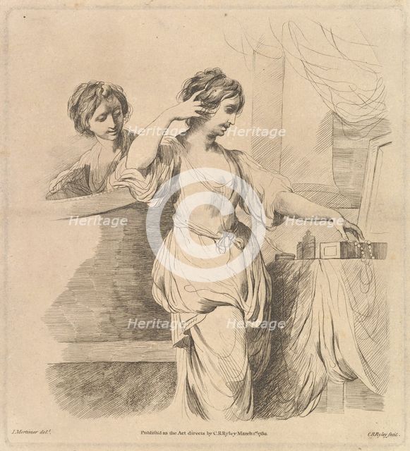 Woman at Her Toilet, March 1, 1780. Creator: Charles Reuben Ryley.
