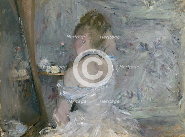 Woman at Her Toilette, 1875-1880. Artist: Morisot, Berthe (1841-1895)