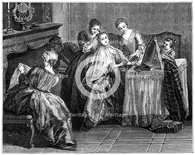 Woman at her toilette, (1885). Artist: Unknown