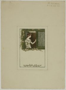 Woman at Lattice Window, n.d. Creator: Catherine Greenaway