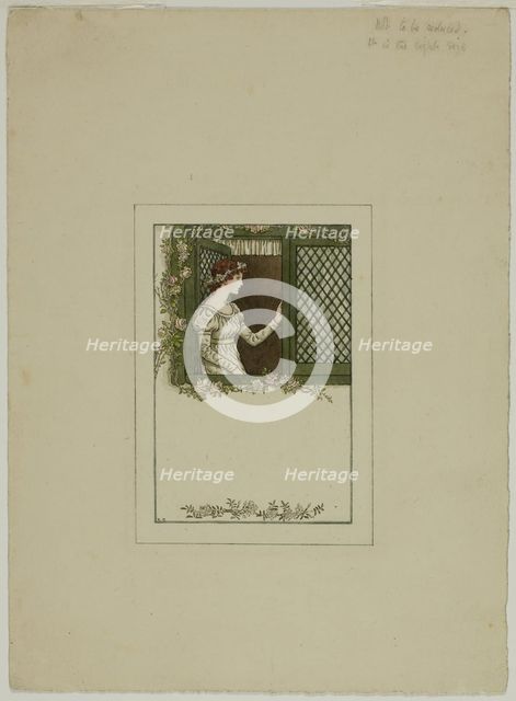 Woman at Lattice Window, n.d. Creator: Catherine Greenaway.