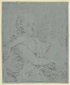 Woman at Spinet, n.d. Creator: Angelica Kauffman