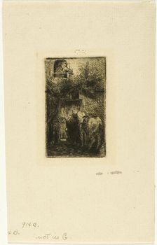 Woman at Window of Inn, n.d. Creator: Charles Emile Jacque