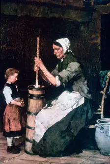 Woman at the Churn c1864-1900. Artist: Mihaly Munkacsy