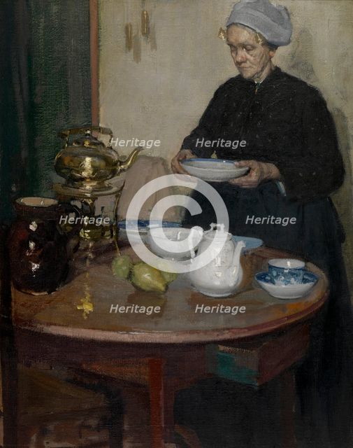 Woman at the Coffee Table. Creator: Richard Emile Miller.
