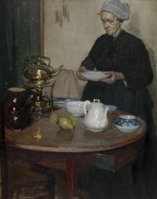 Woman at the Coffee Table. Creator: Richard Emile Miller