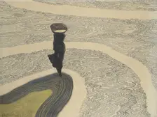 Woman at the Shoreline, 1910. Creator: Spilliaert, Léon (1881-1946)