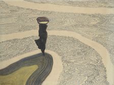 Woman at the Shoreline, 1910. Creator: Spilliaert, Léon (1881-1946)