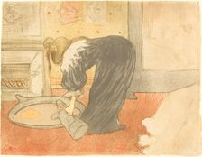 Woman at the Tub (Femme au tub), 1896. Creator: Henri de Toulouse-Lautrec