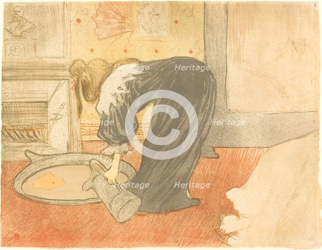 Woman at the Tub (Femme au tub), 1896. Creator: Henri de Toulouse-Lautrec.