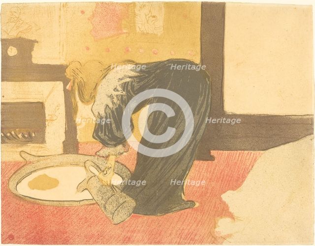 Woman at the Tub (Femme au tub), 1896. Creator: Henri de Toulouse-Lautrec.