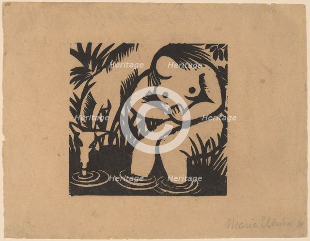Woman at the Water, 1918. Creator: Maria Uhden.