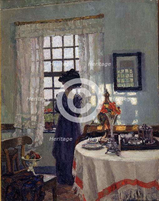 Woman at the Window. Artist: Brandis, August, von (1862-1947)