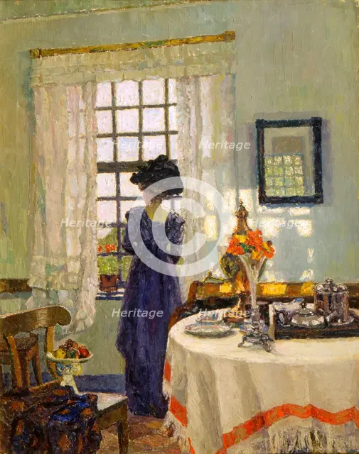 'Woman at the Window', late 19th or early 20th century. Artist: August von Brandis