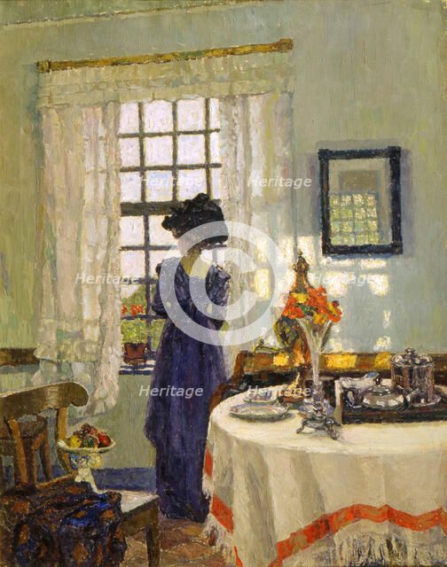 'Woman at the Window', late 19th or early 20th century. Artist: August von Brandis