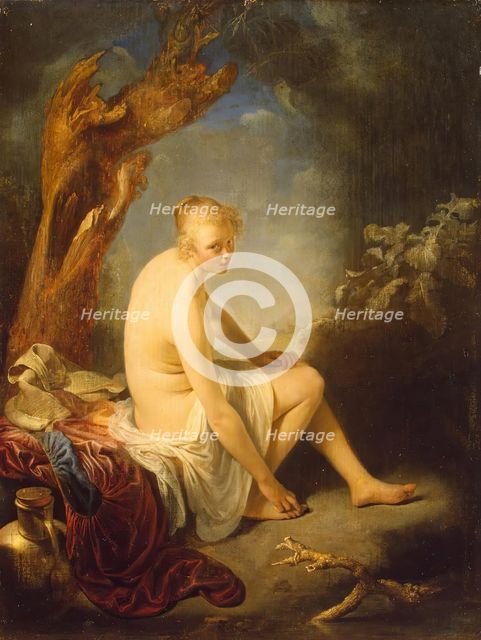 Woman Bather, 1665. Creator: Gerrit Dou.