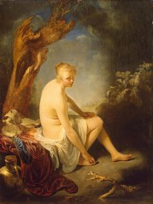Woman Bather, 1665. Creator: Gerrit Dou