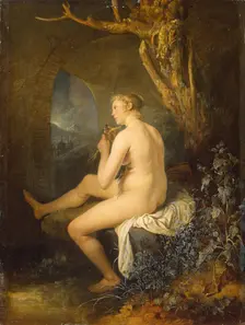 Woman Bather combing her Hair, 1665. Creator: Gerrit Dou