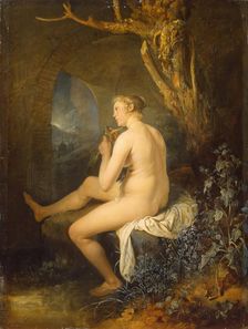 Woman Bather combing her Hair, 1665. Creator: Gerrit Dou