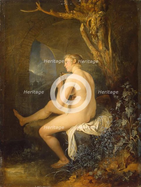 Woman Bather combing her Hair, 1665. Creator: Gerrit Dou.