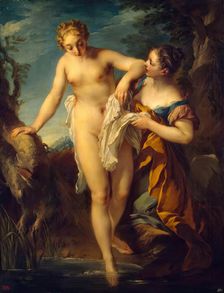 Woman Bathing, 1724. Creator: Francois Lemoyne