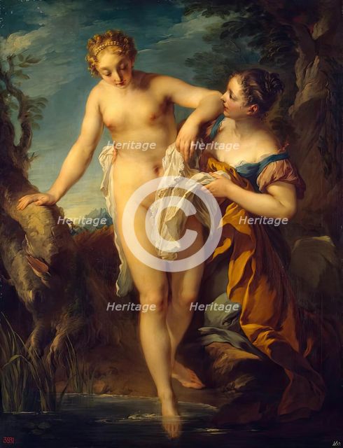 Woman Bathing, 1724. Creator: Francois Lemoyne.