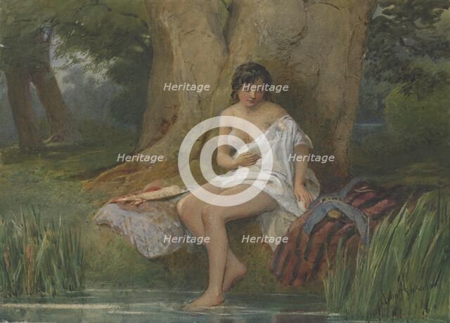 Woman bathing, 1830s-1860s. Creator: John White Abbott.